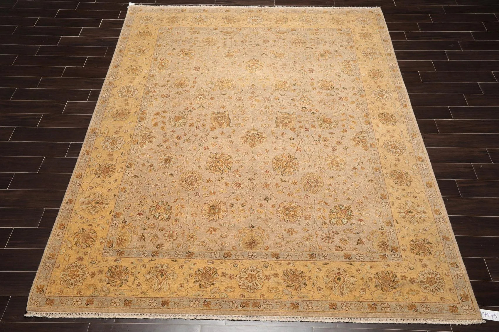 8'1'' x 10'3'' Hand Knotted 100% Wool Agra 150 KPSI Oriental Area Rug Taupe-1