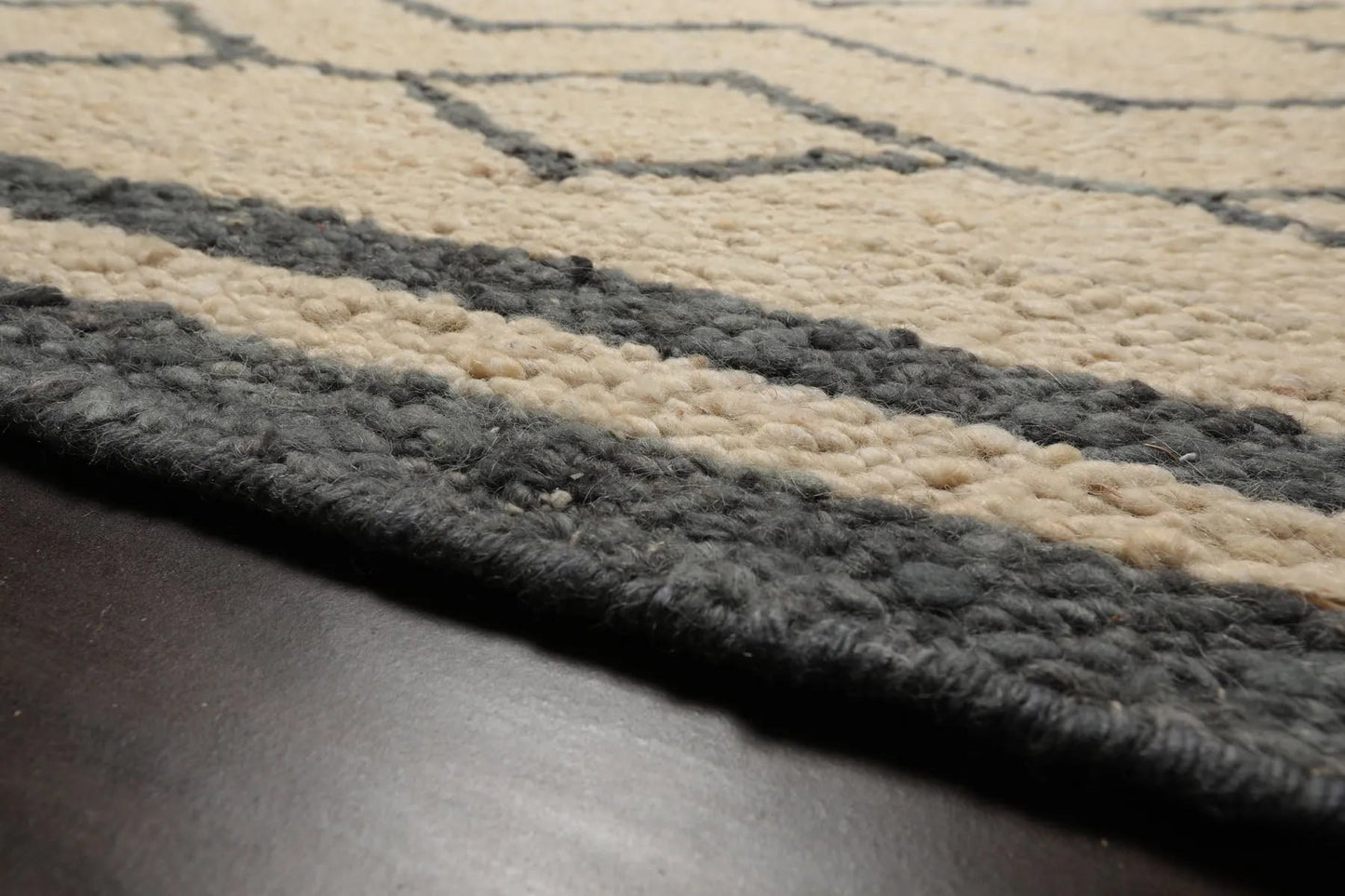 LoomBloom Multi Sizes Oatmeal Hand Woven Flatweave Contemporary Geometric Wool Oriental Area Rug-3