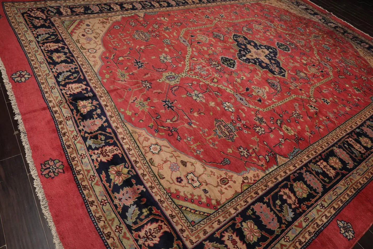 10' x 15' Antique Turkish Hand Knotted Wool Traditional Oriental Area Rug Navy-3