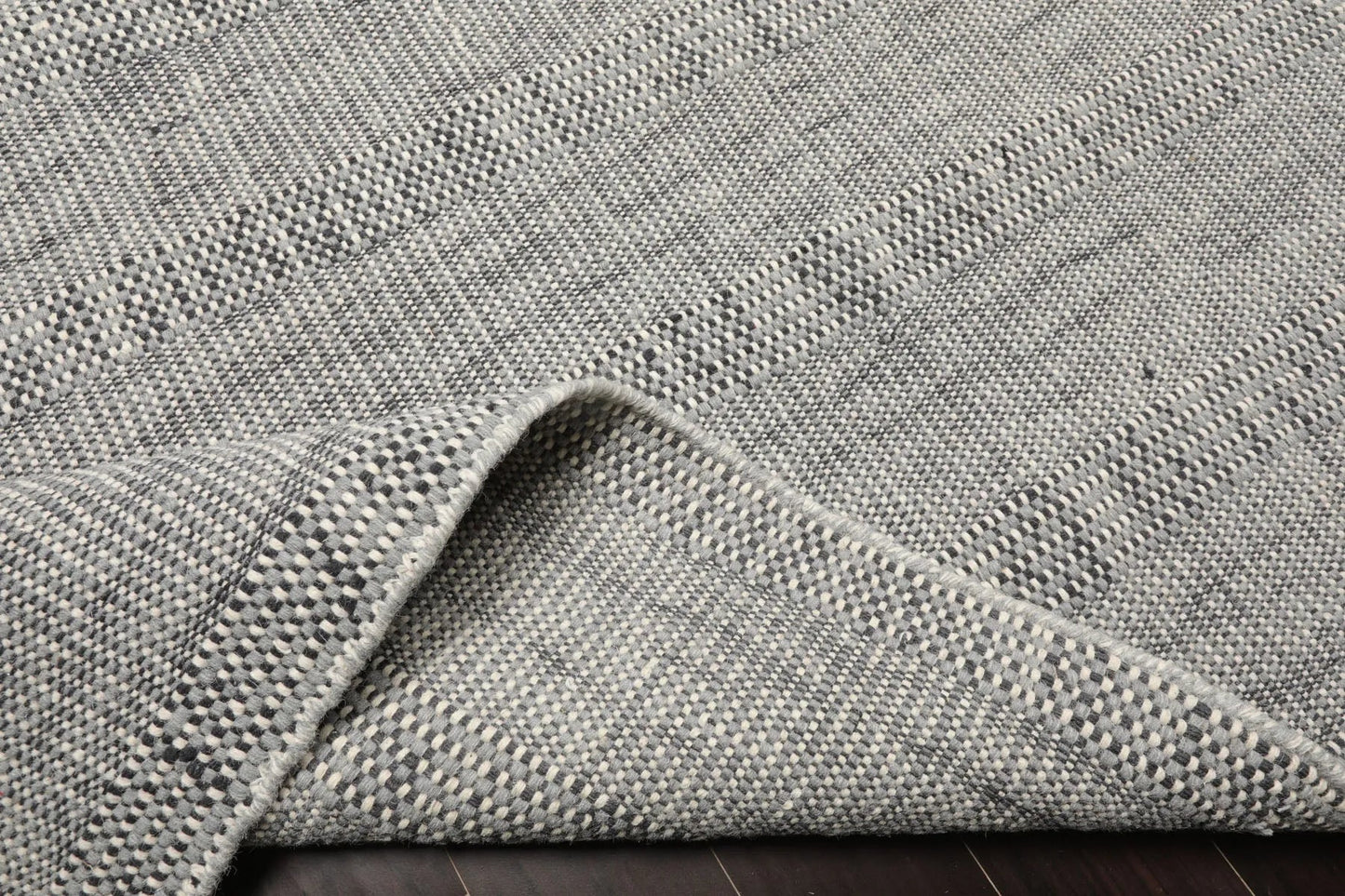 LoomBloom Plaid Multi Sizes Celadon Hand Woven Flatweave Modern Wool Oriental Area Rug-4