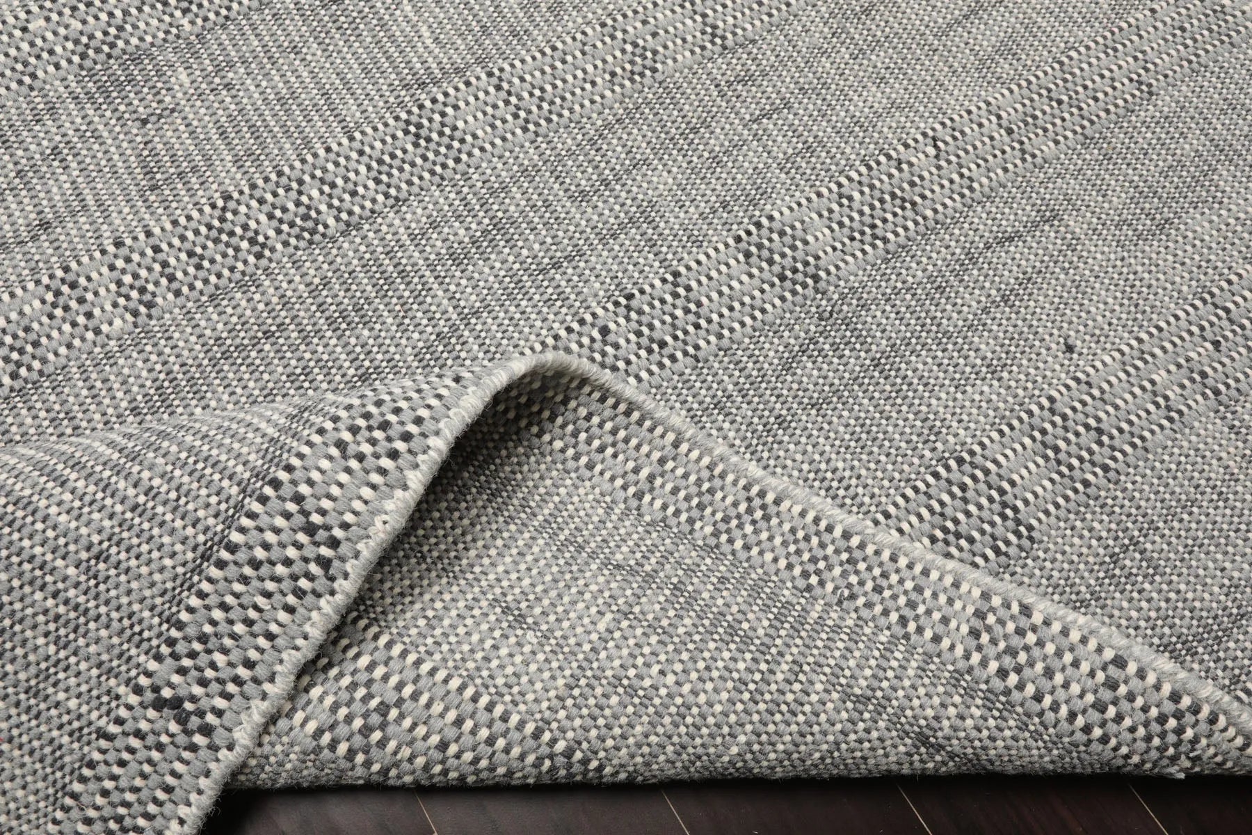 LoomBloom Plaid Multi Sizes Celadon Hand Woven Flatweave Modern Wool Oriental Area Rug-4
