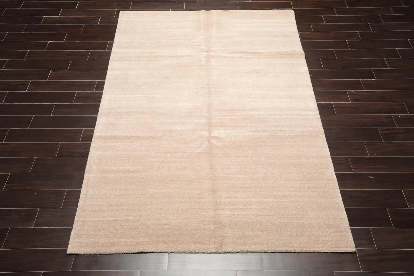 6' x 9' Hand Knotted Indo Tibetan 100% Wool Ombre Oriental Area Rug Oatmeal-1