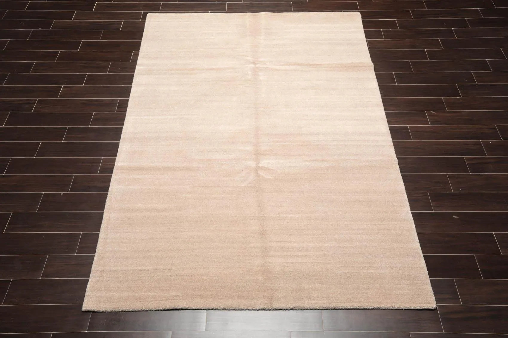 6' x 9' Hand Knotted Indo Tibetan 100% Wool Ombre Oriental Area Rug Oatmeal-1