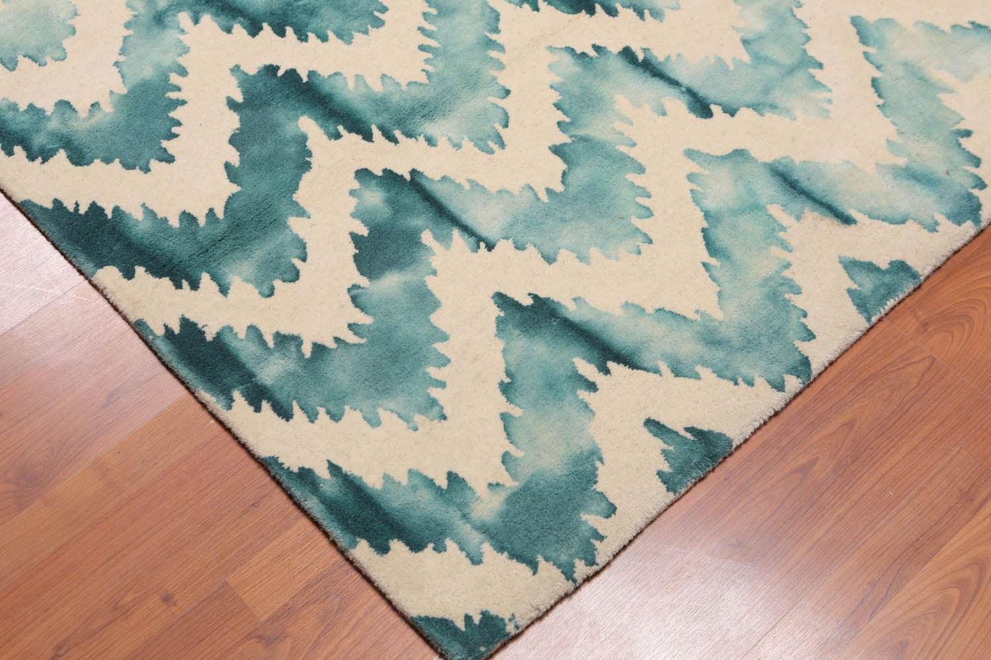 5' x 7'2" Handmade Cheveron Ombre Wool Traditional Oriental Area Rug 9848 Beige-4
