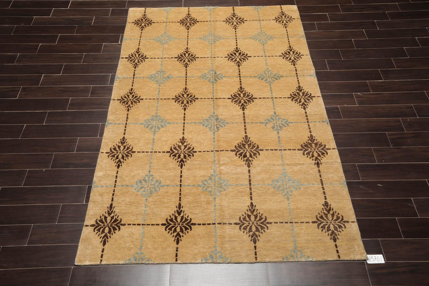 5'10" x 9'2" Hand Knotted 100% New Zealand Wool Tibetan Oriental Area Rug Tan-1