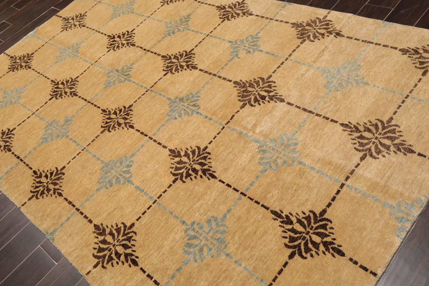 5'10" x 9'2" Hand Knotted 100% New Zealand Wool Tibetan Oriental Area Rug Tan-2