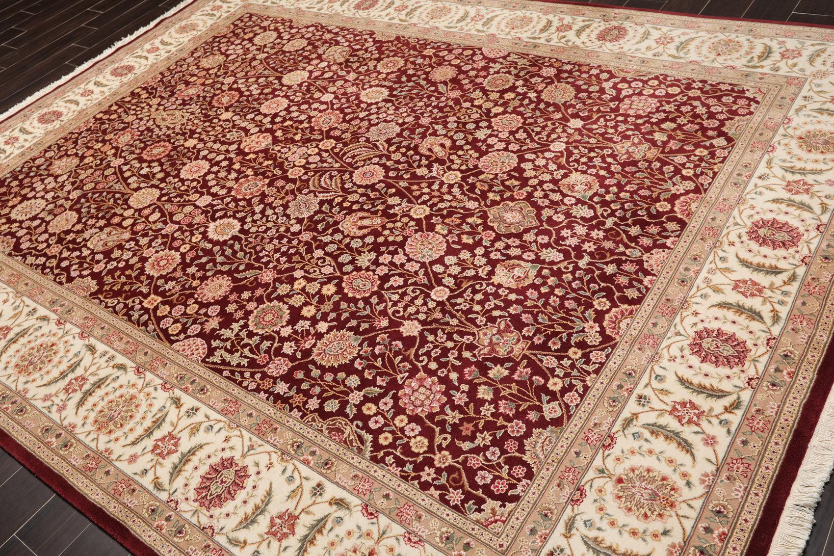 8'2" x 10'8" Hand Knotted Wool Sino Parsian 200 KPSI Oriental Area Rug Burgundy-2