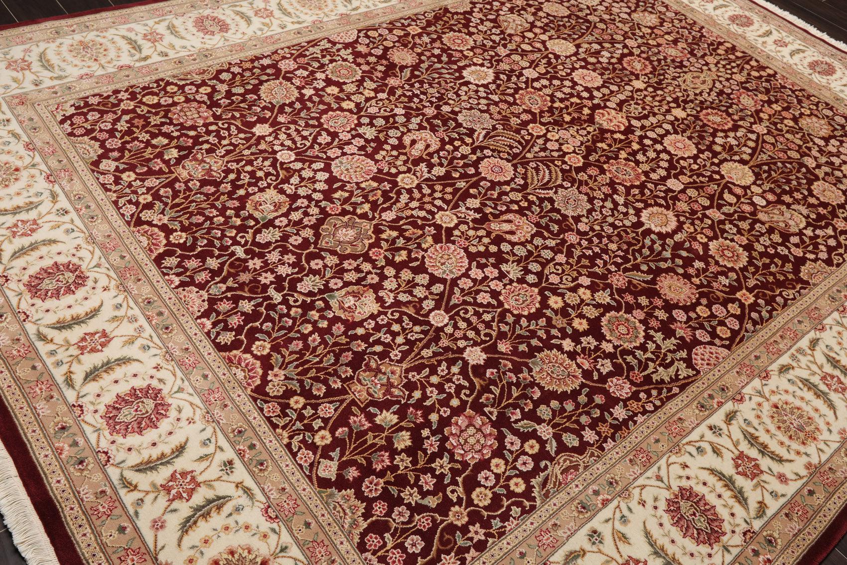 8'2" x 10'8" Hand Knotted Wool Sino Parsian 200 KPSI Oriental Area Rug Burgundy-3