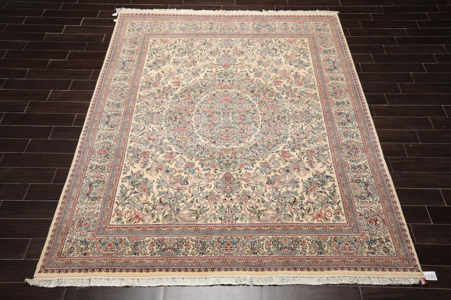 8' x 9'11" Hand Knotted 100% Wool Pak-Parsian 16/18 300 KPSI Area Rug Ivory-1