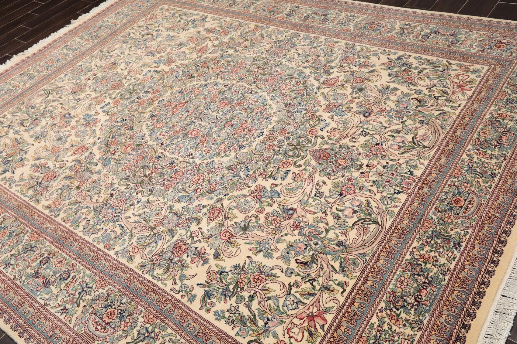 8' x 9'11" Hand Knotted 100% Wool Pak-Parsian 16/18 300 KPSI Area Rug Ivory-2