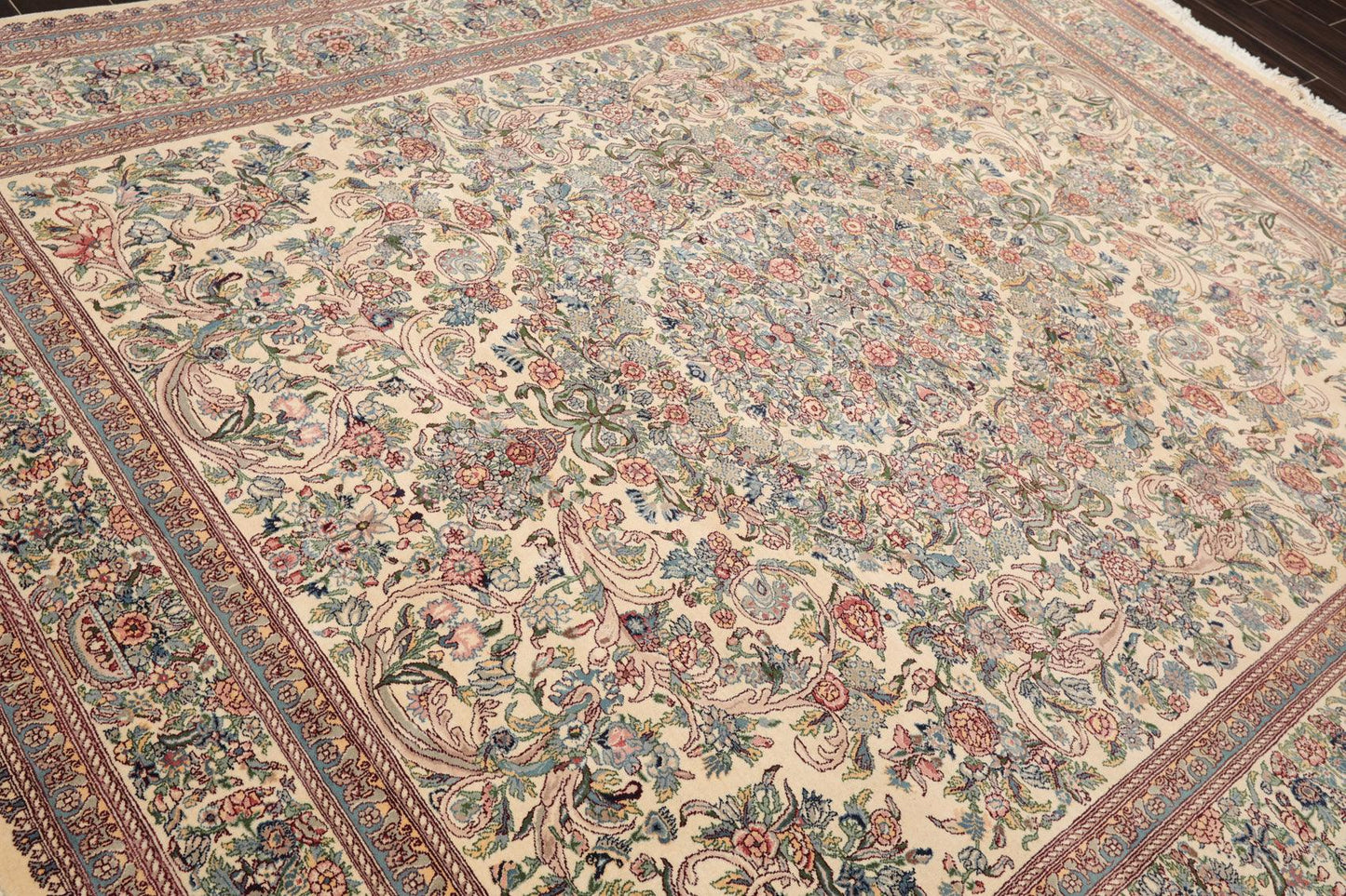 8' x 9'11" Hand Knotted 100% Wool Pak-Parsian 16/18 300 KPSI Area Rug Ivory-3