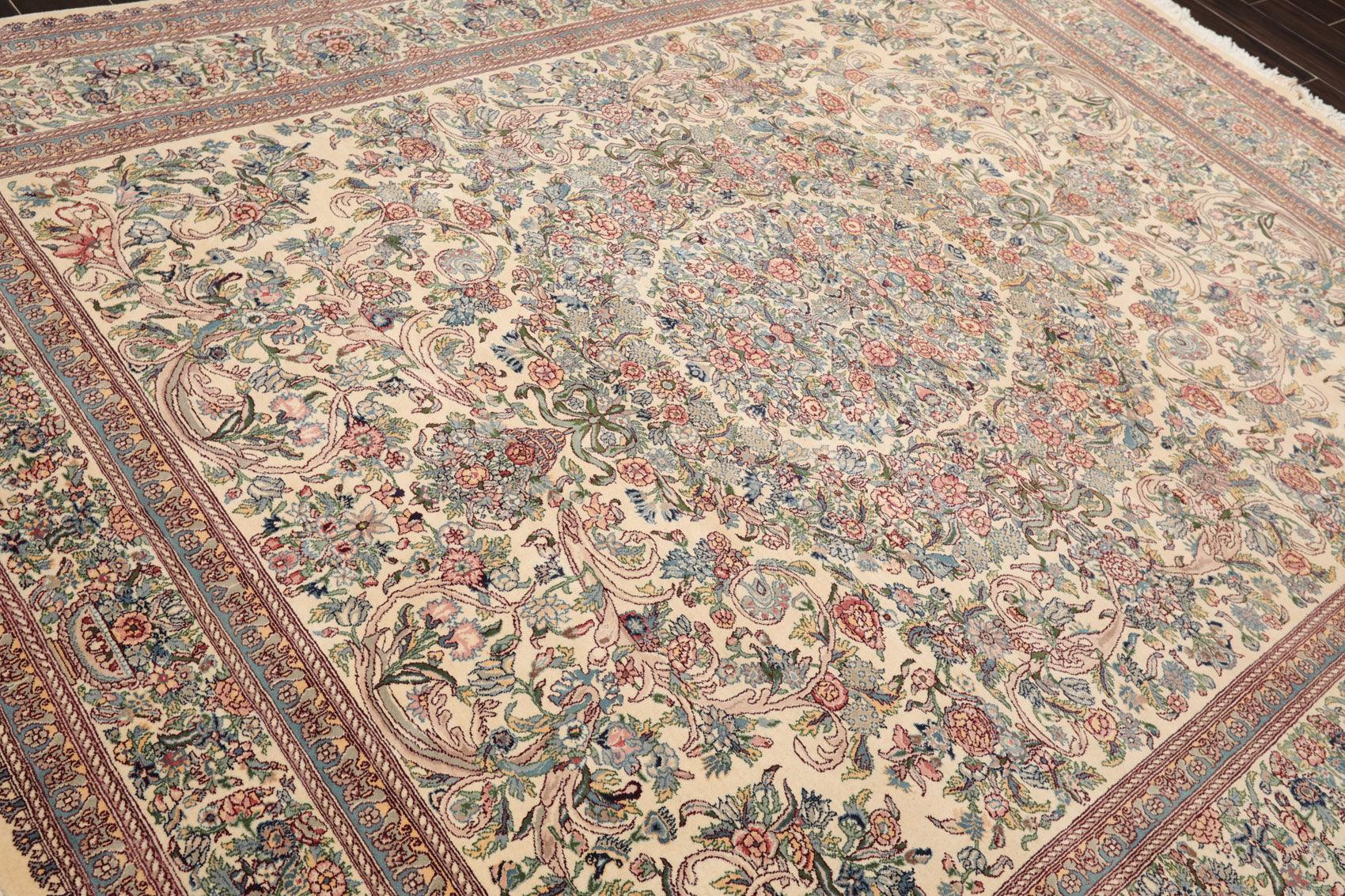8' x 9'11" Hand Knotted 100% Wool Pak-Parsian 16/18 300 KPSI Area Rug Ivory-3