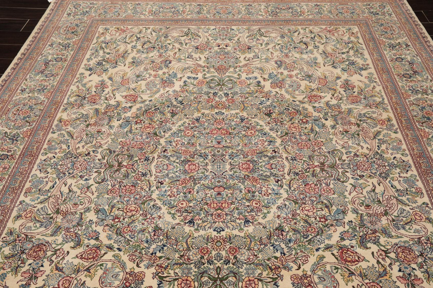 8' x 9'11" Hand Knotted 100% Wool Pak-Parsian 16/18 300 KPSI Area Rug Ivory-4