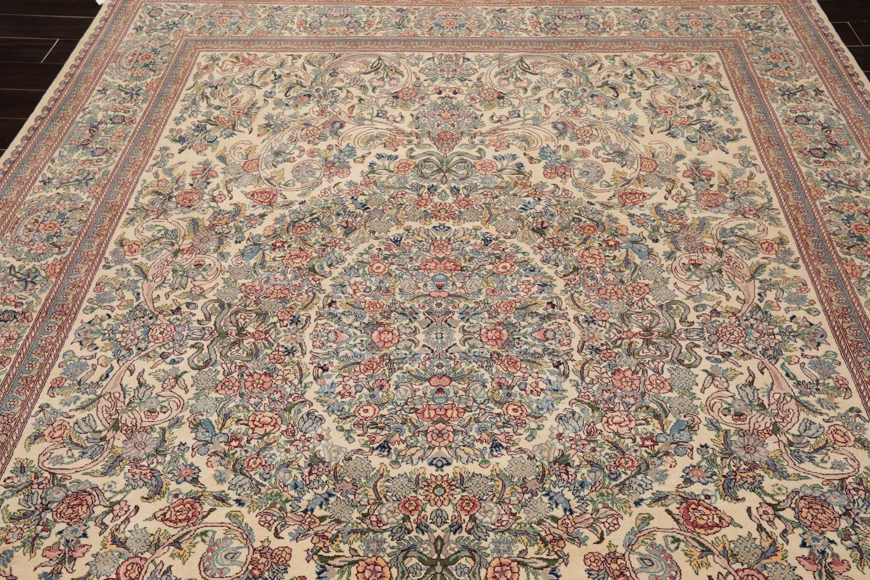 8' x 9'11" Hand Knotted 100% Wool Pak-Parsian 16/18 300 KPSI Area Rug Ivory-4