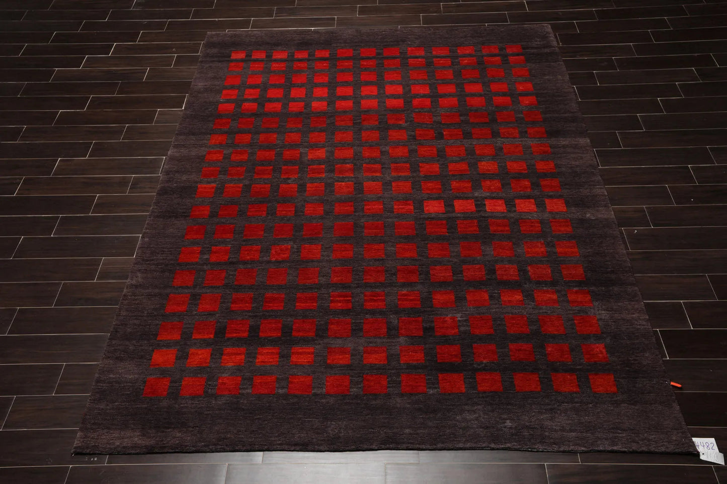 8x10 Gray Hand Knotted Hand Made 100% Wool Graphic Modern & Contemporary Oriental Area Rug-1