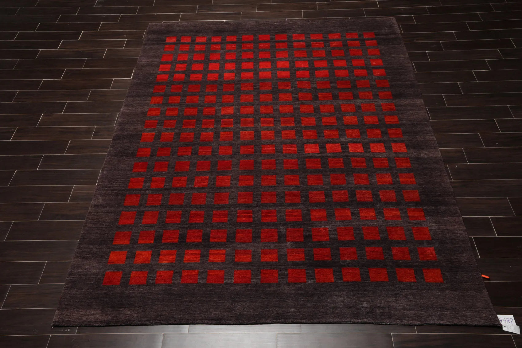 8x10 Gray Hand Knotted Hand Made 100% Wool Graphic Modern & Contemporary Oriental Area Rug-1