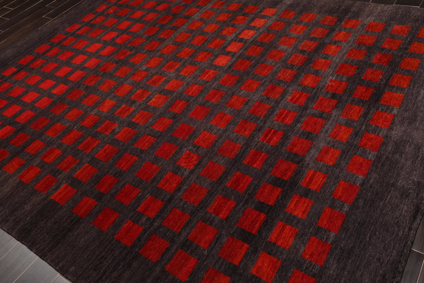 8x10 Gray Hand Knotted Hand Made 100% Wool Graphic Modern & Contemporary Oriental Area Rug-2