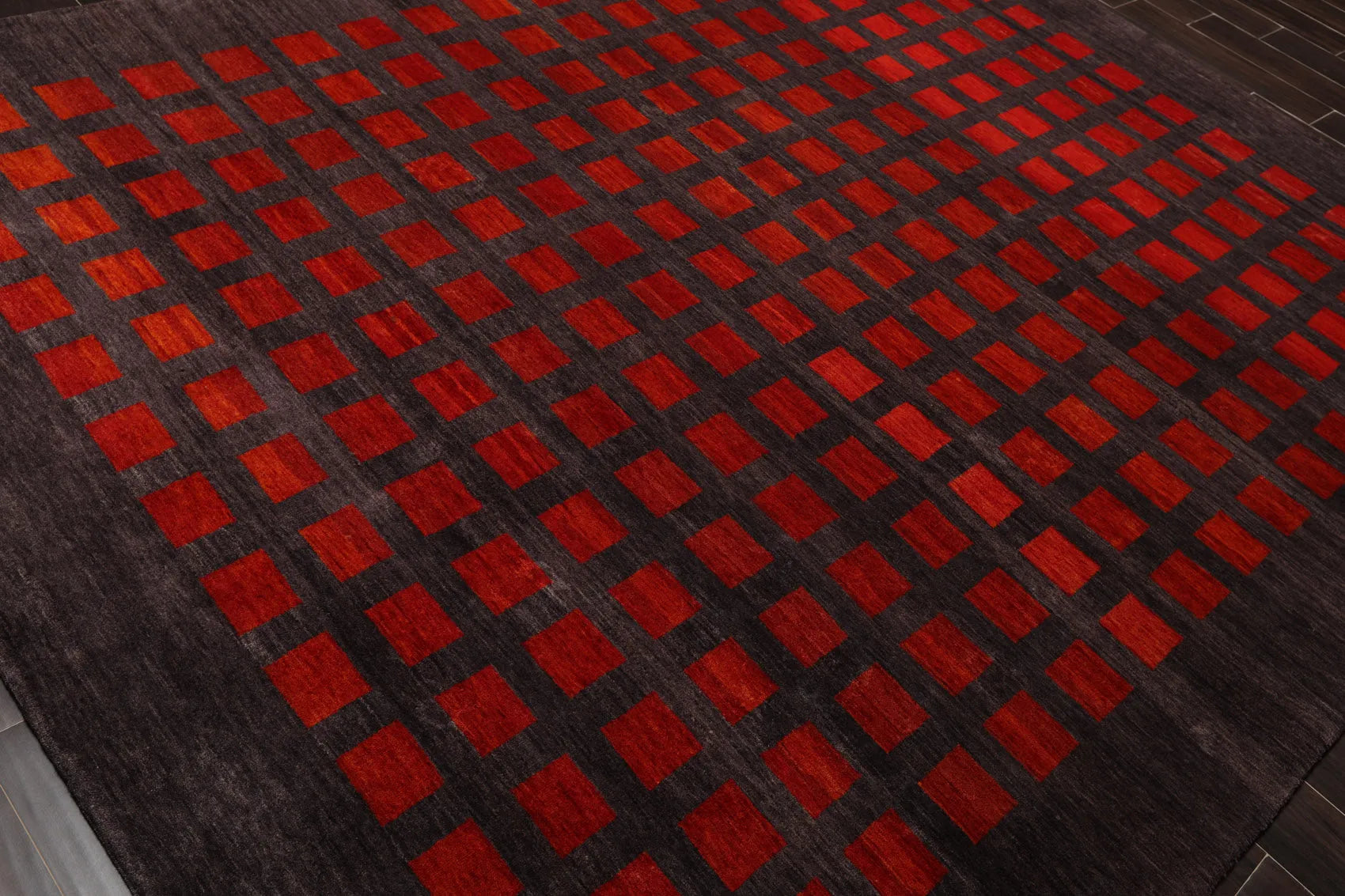 8x10 Gray Hand Knotted Hand Made 100% Wool Graphic Modern & Contemporary Oriental Area Rug-3