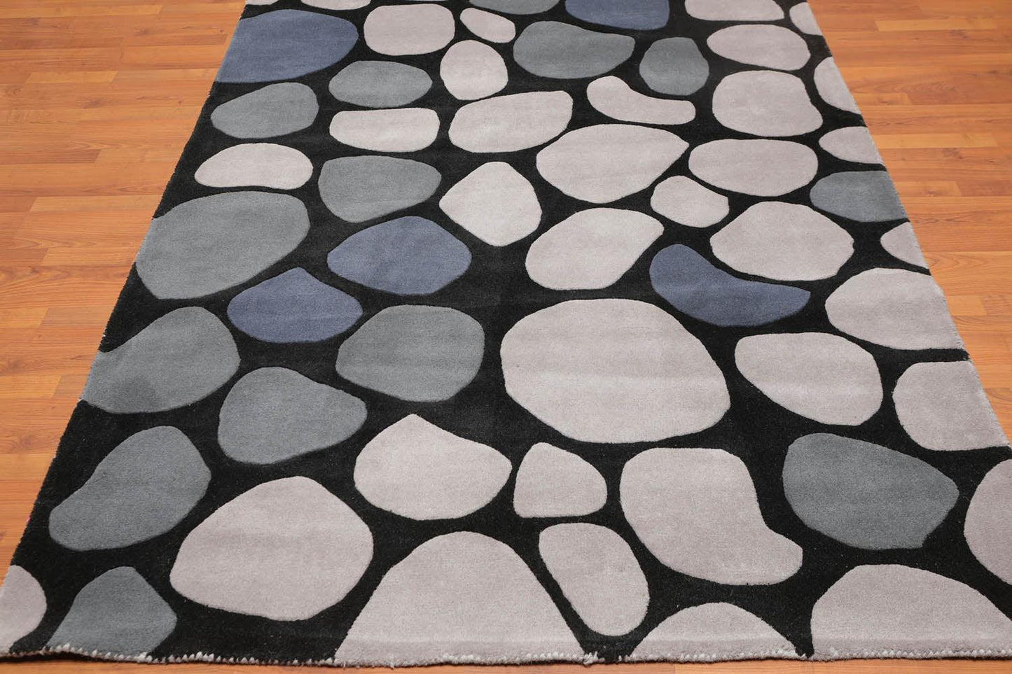 5'4" x 7'8" Handmade 100% Wool Traditional Oriental Area Rug Contemporary Black-1