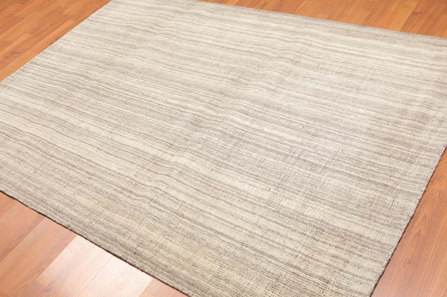 5'4" x 7'6" Handmade Wool Traditional Oriental Area Rug Contemporary Beige-0