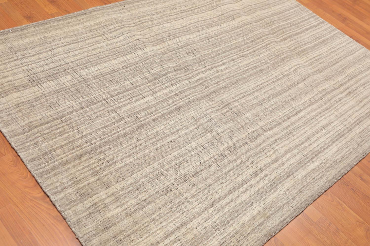 5'4" x 7'6" Handmade Wool Traditional Oriental Area Rug Contemporary Beige-1