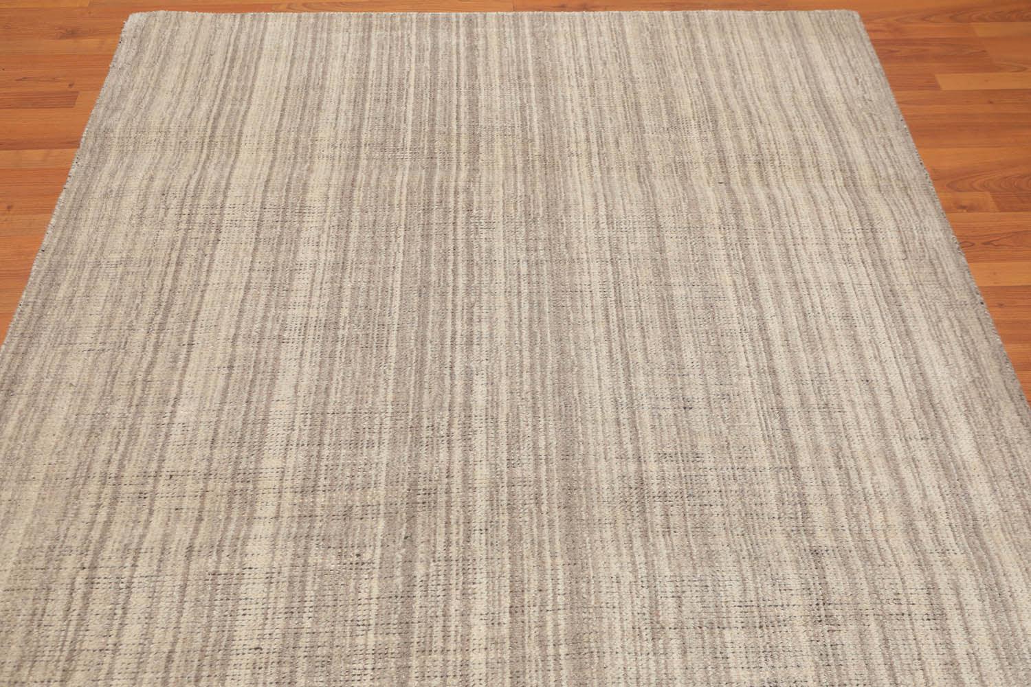 5'4" x 7'6" Handmade Wool Traditional Oriental Area Rug Contemporary Beige-2
