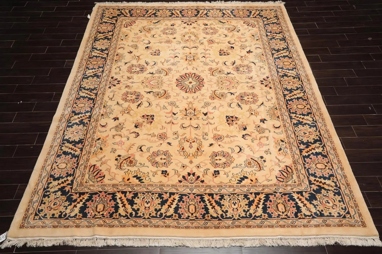 9x12 Super Soft 200 KPSI Agra Hand Knotted 100% Wool Plus Pile Area Rug Tan-2