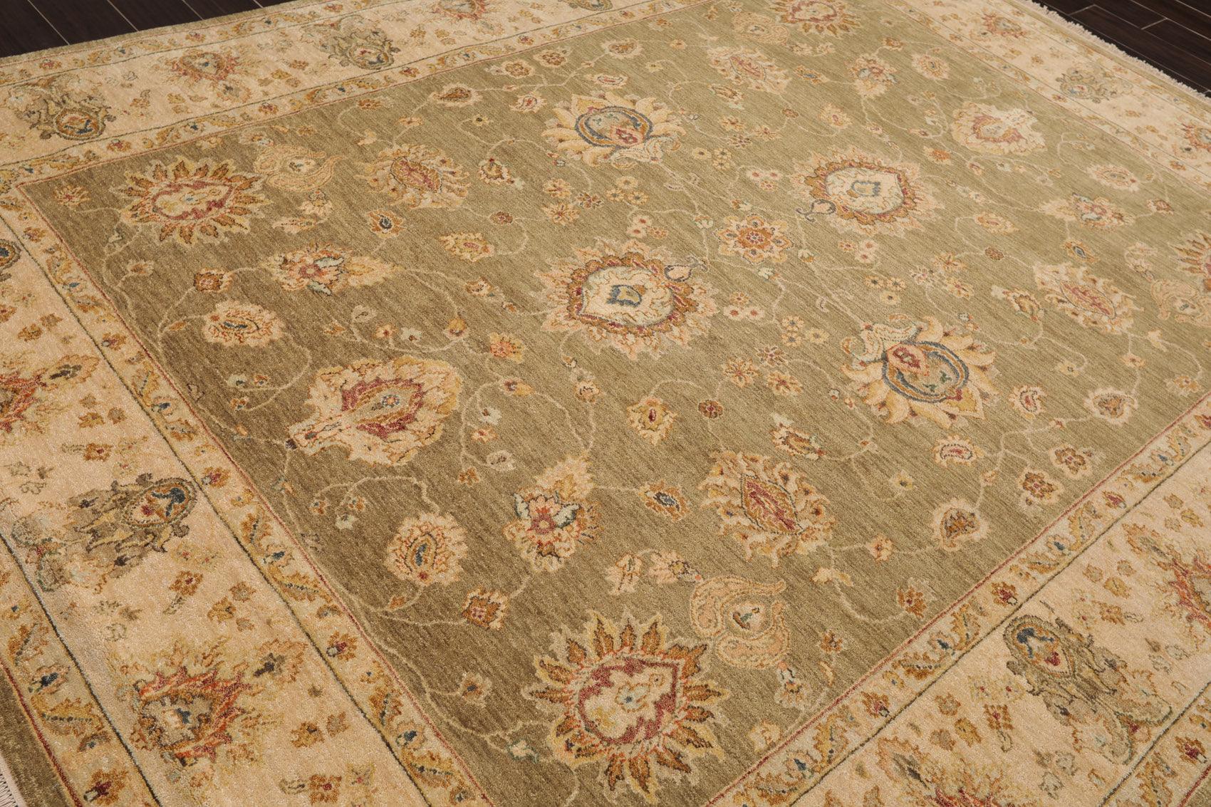 8' x 10'2" Hand Knotted 100% Wool Agra Traditional Oriental Area Rug Pistachio-3