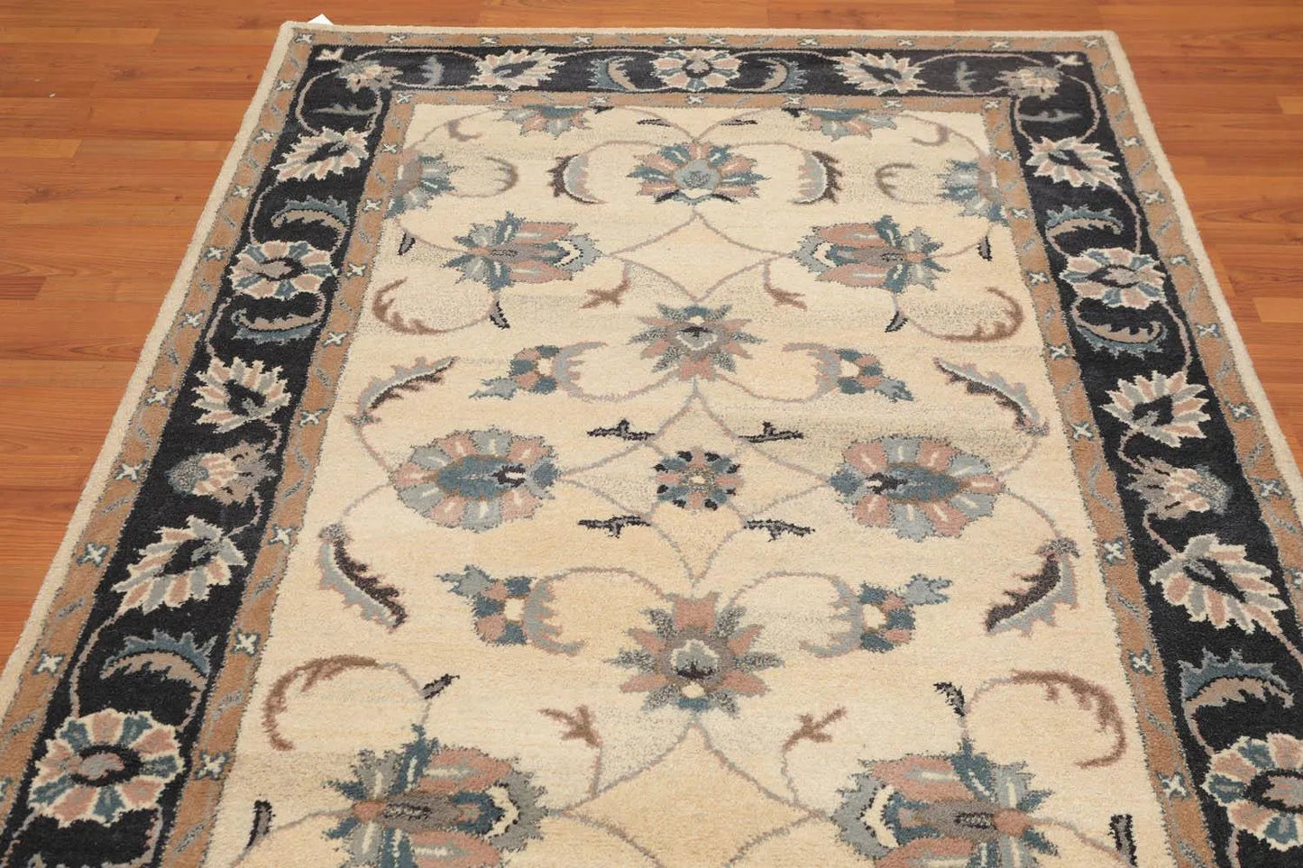 5' x 8' Handmade 100% Wool Traditional Oriental Area Rug Traditional Ivory-2