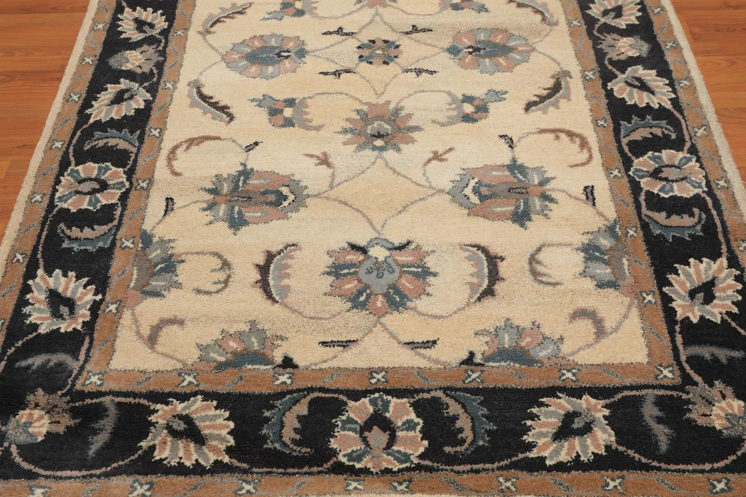 5' x 8' Handmade 100% Wool Traditional Oriental Area Rug Traditional Ivory-3
