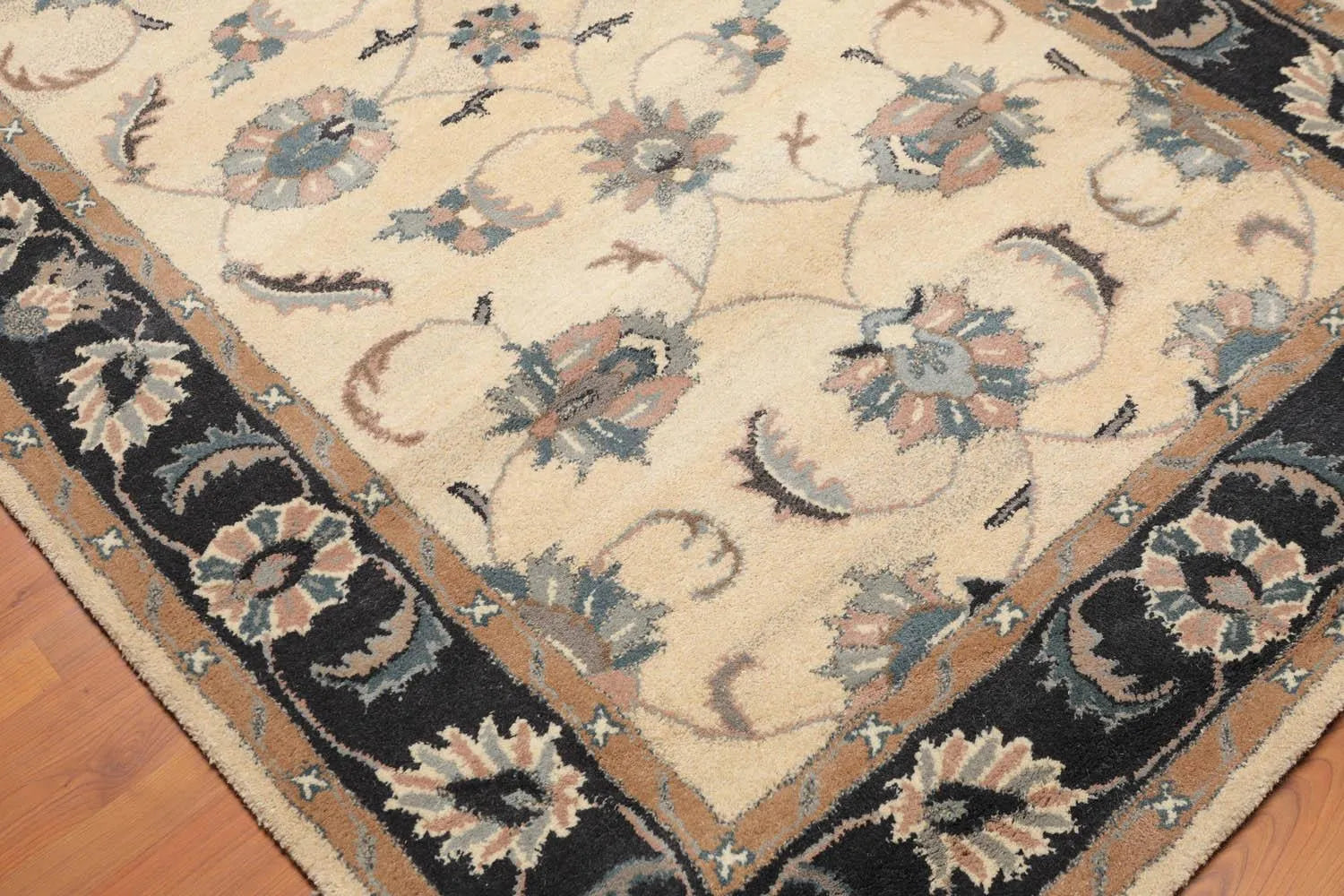 5' x 8' Handmade 100% Wool Traditional Oriental Area Rug Traditional Ivory-4