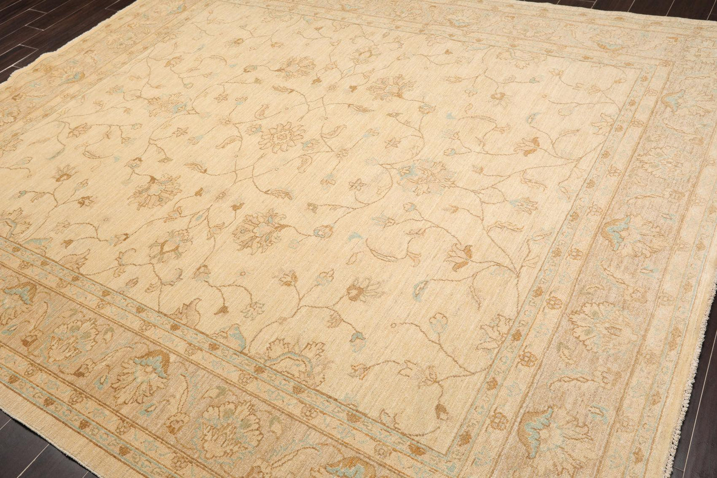 8'3" x 9'8" Hand Knotted 100% Wool Peshawar Traditional Oriental Area Rug Beige-2