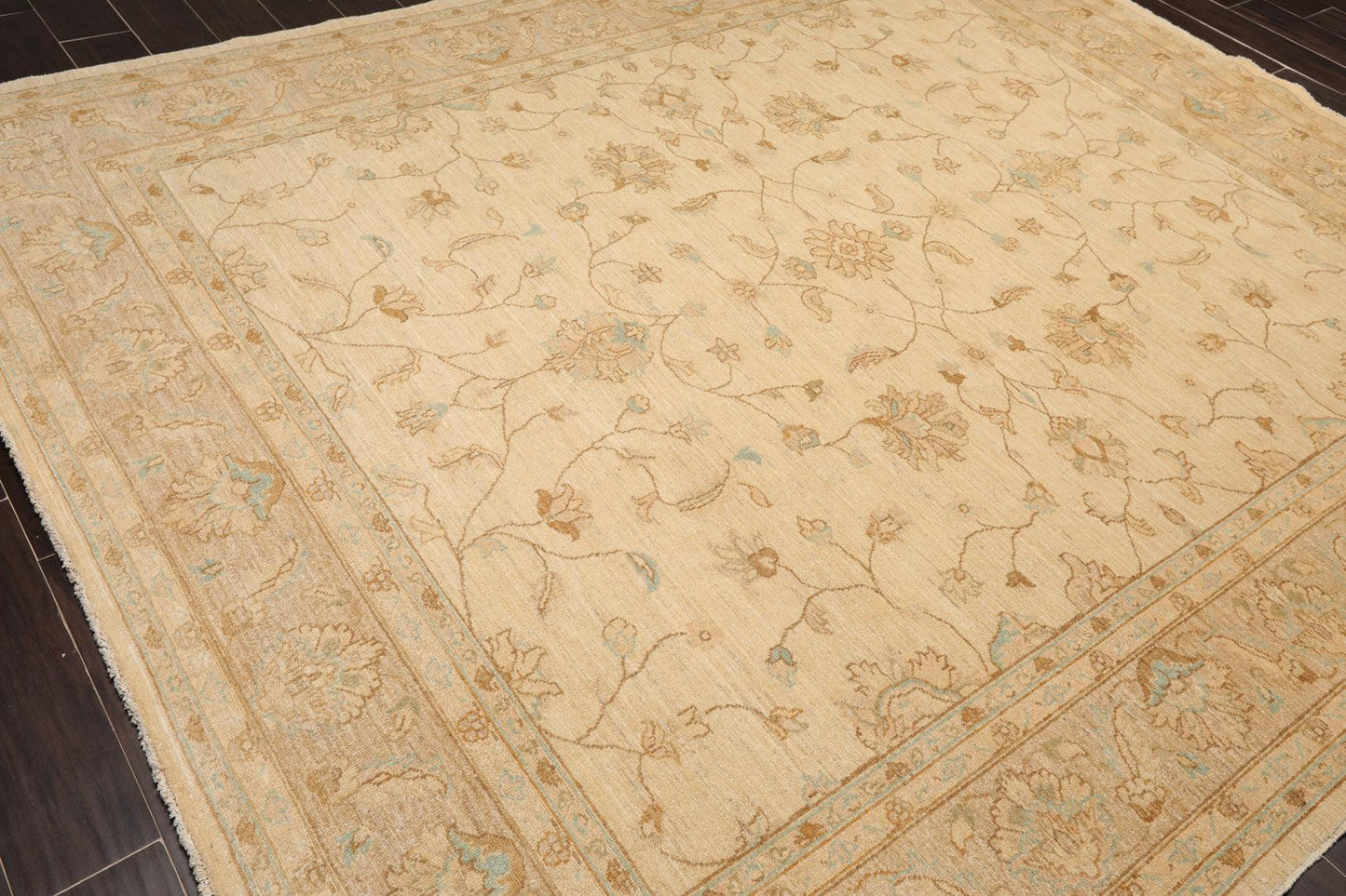 8'3" x 9'8" Hand Knotted 100% Wool Peshawar Traditional Oriental Area Rug Beige-3