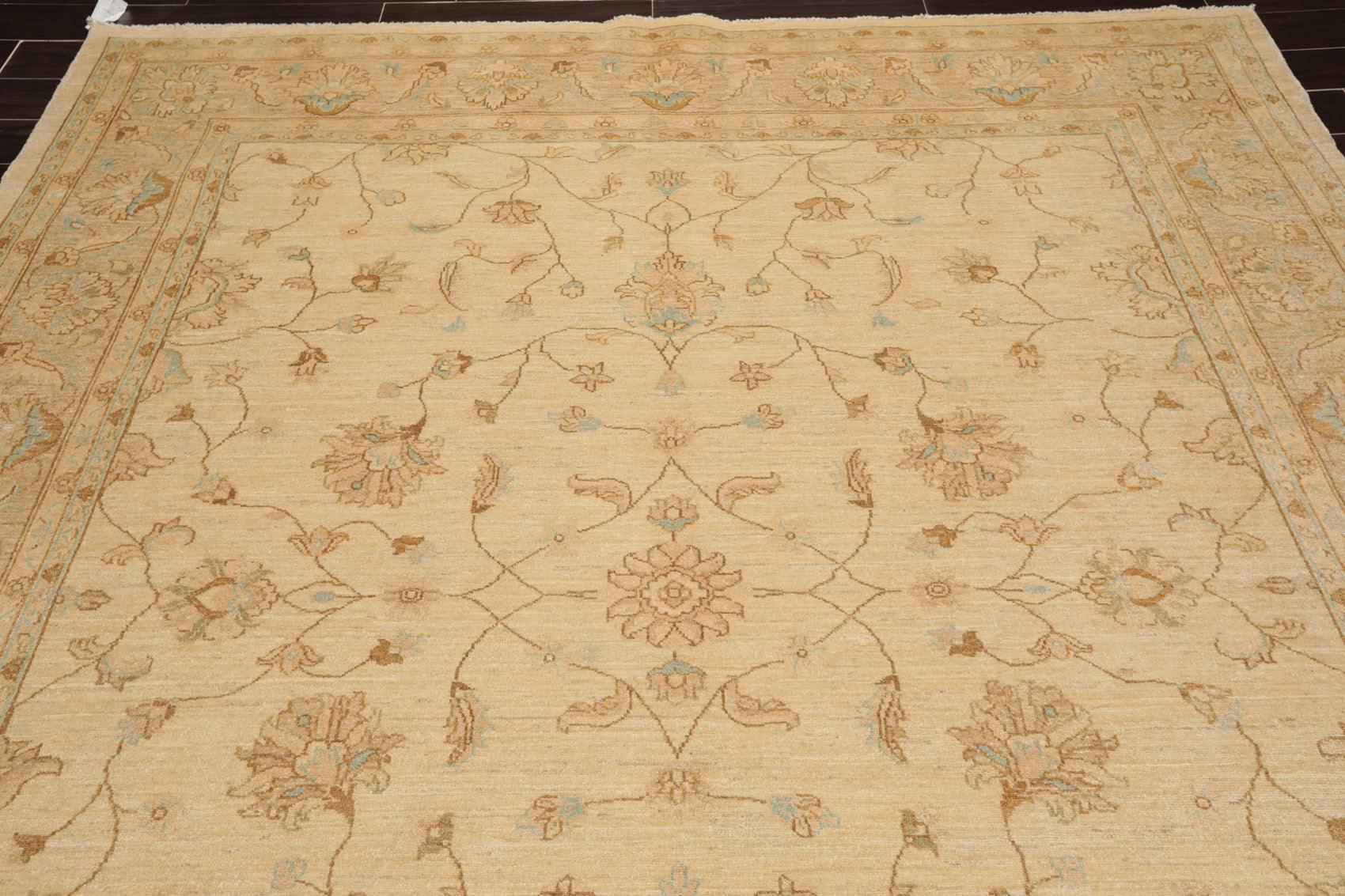 8'3" x 9'8" Hand Knotted 100% Wool Peshawar Traditional Oriental Area Rug Beige-4