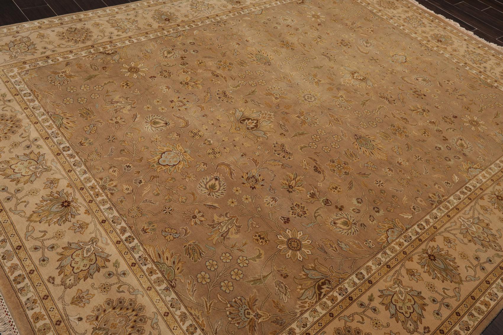 8' x10'3" Hand Knotted 100% Wool Pakpersian 16/18 300 KPSI Oriental Area Rug Tan-3