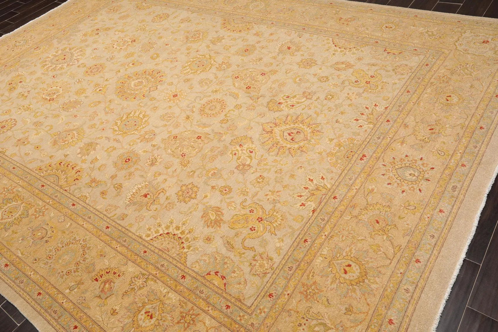 8'10'' x 12'3''Hand Knotted 100% Wool Peshawar Traditional Oriental Area Rug Tan-2