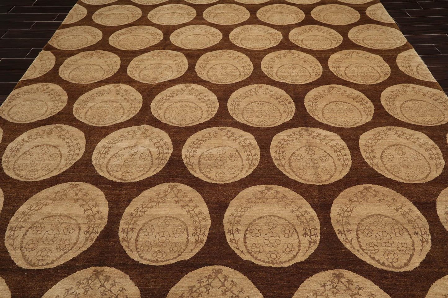 9'x 11'10" Hand Knotted Wool Tibetan Ottoman Area Rug-4