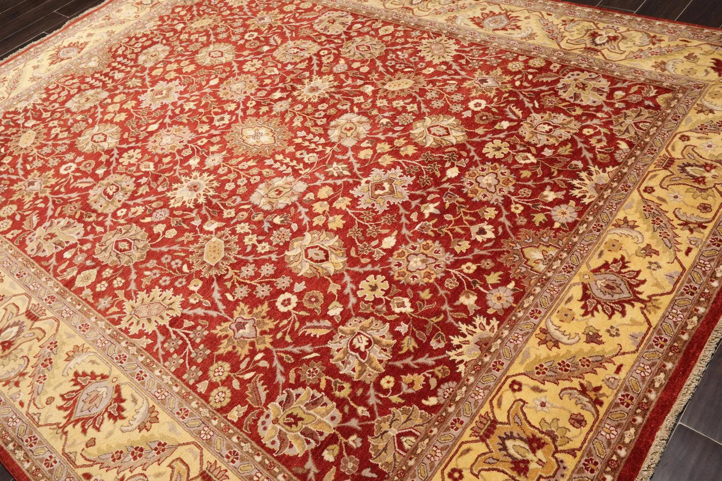 8' x 10'3'' Hand Knotted 100% Wool Peshawar Traditional Area Rug Rusty Red-2