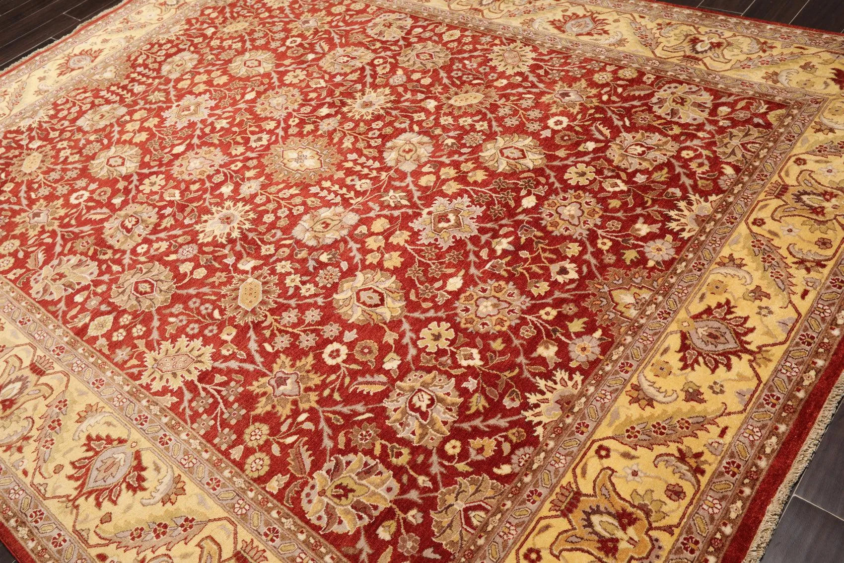 8' x 10'3'' Hand Knotted 100% Wool Peshawar Traditional Area Rug Rusty Red-2