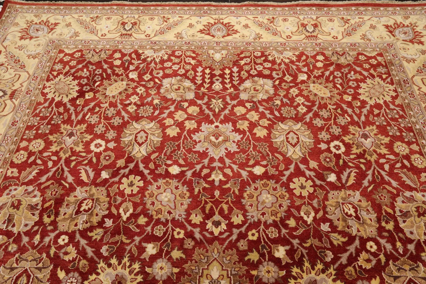 8' x 10'3'' Hand Knotted 100% Wool Peshawar Traditional Area Rug Rusty Red-4