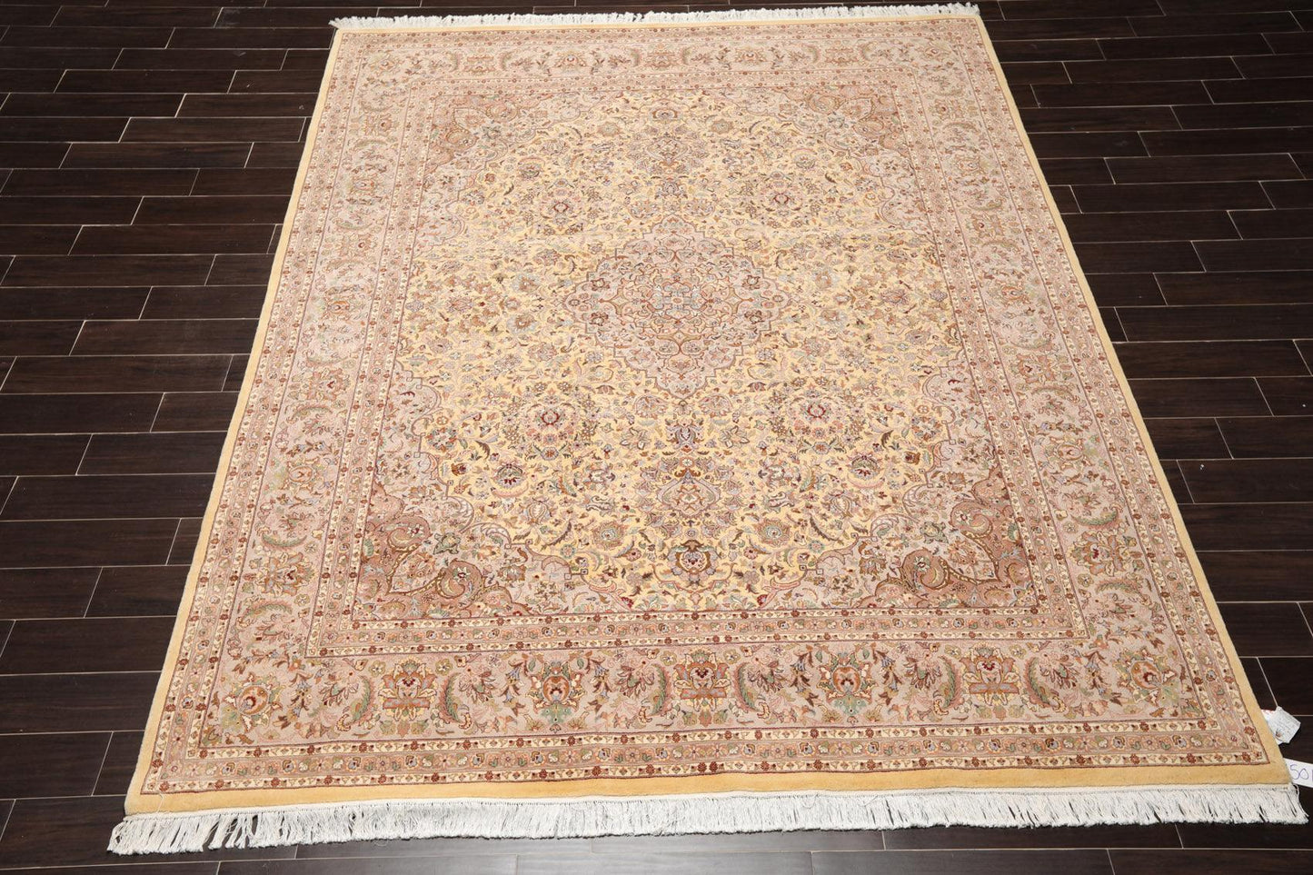 8' x 10'3" Hand Knotted 100% Wool Pakpersian 16/18 Oriental Area Rug Ivory Taupe-1