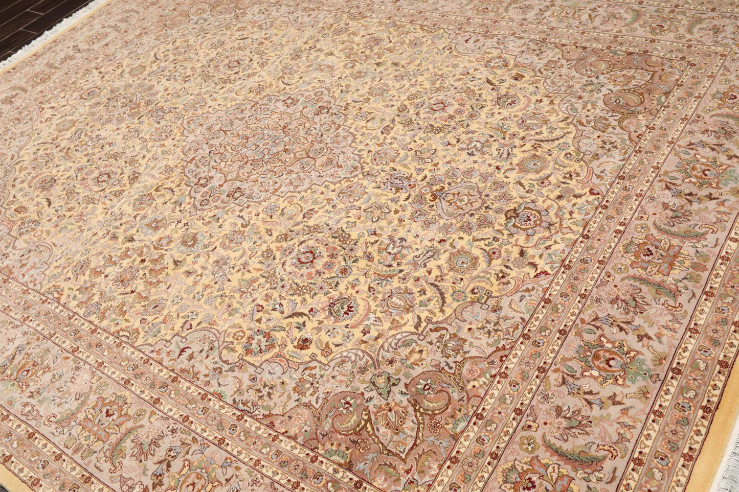 8' x 10'3" Hand Knotted 100% Wool Pakpersian 16/18 Oriental Area Rug Ivory Taupe-2