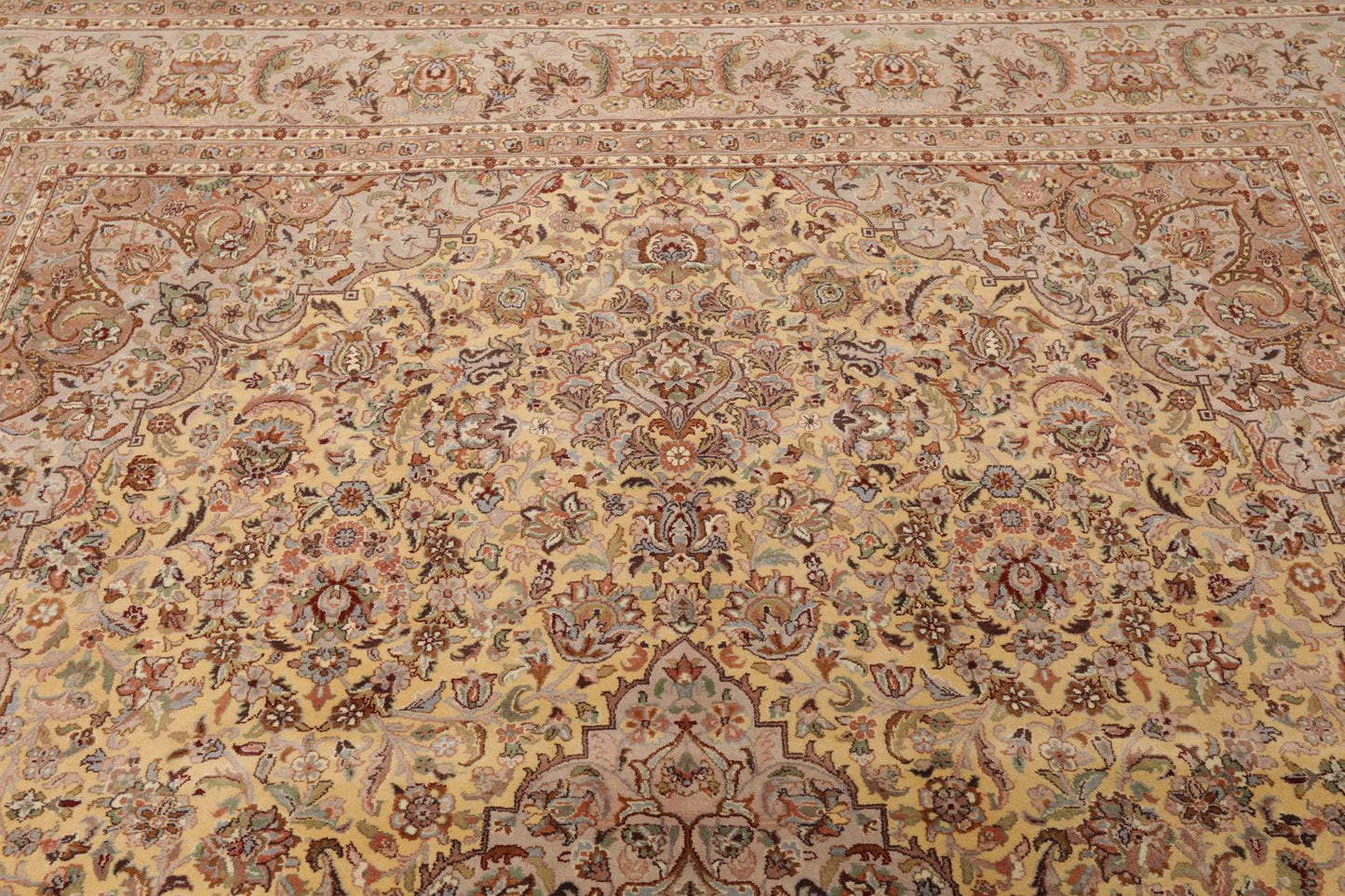 8' x 10'3" Hand Knotted 100% Wool Pakpersian 16/18 Oriental Area Rug Ivory Taupe-4