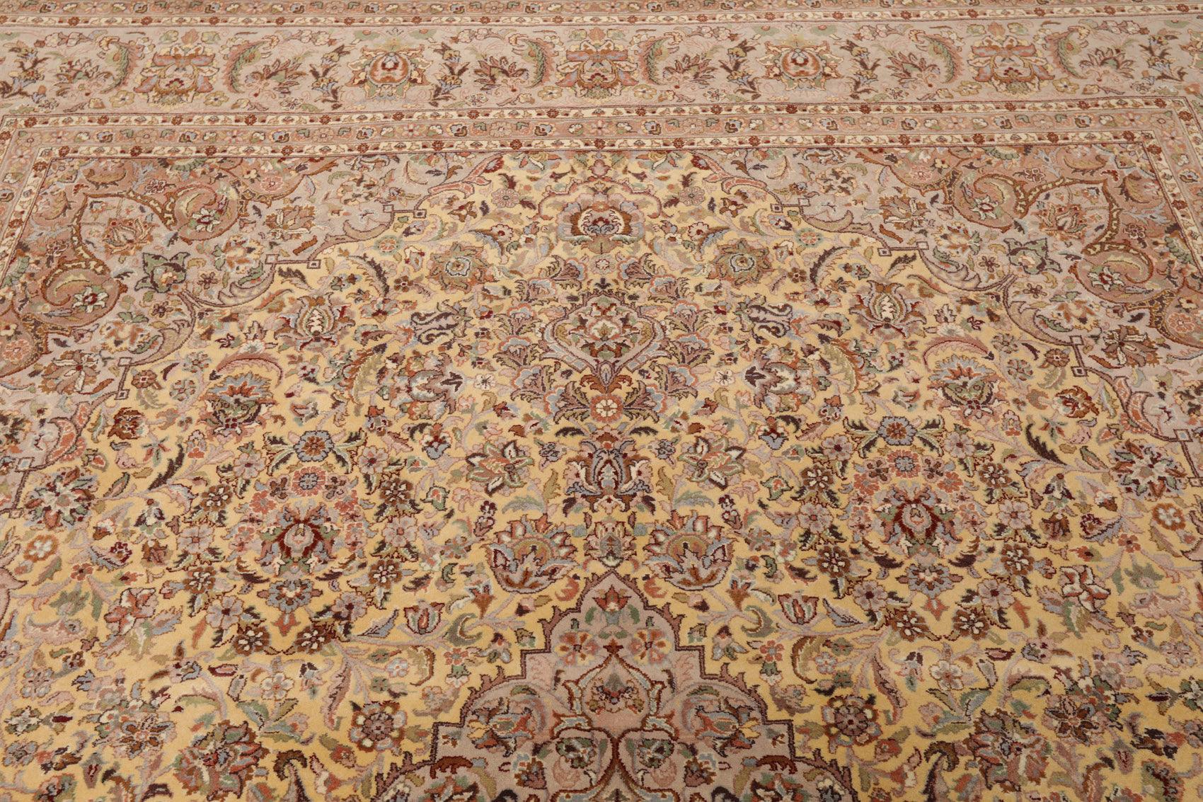 8' x 10'3" Hand Knotted 100% Wool Pakpersian 16/18 Oriental Area Rug Ivory Taupe-4