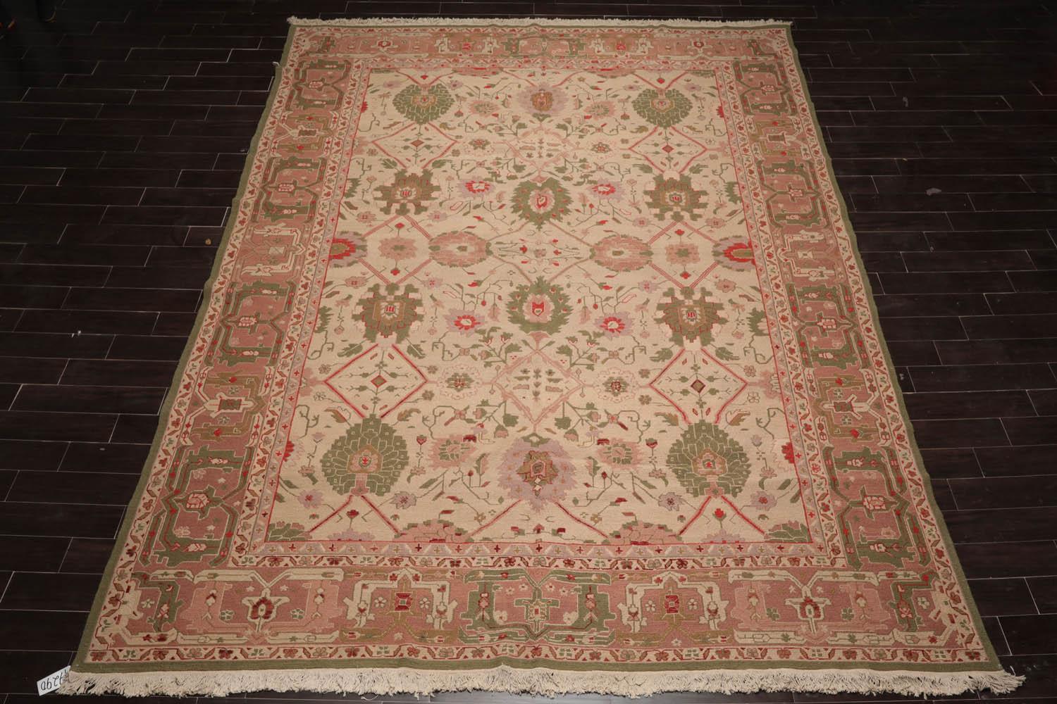 10'3" x 13'9" Hand Knotted 100% Wool Traditional Oriental Area Rug Beige-2