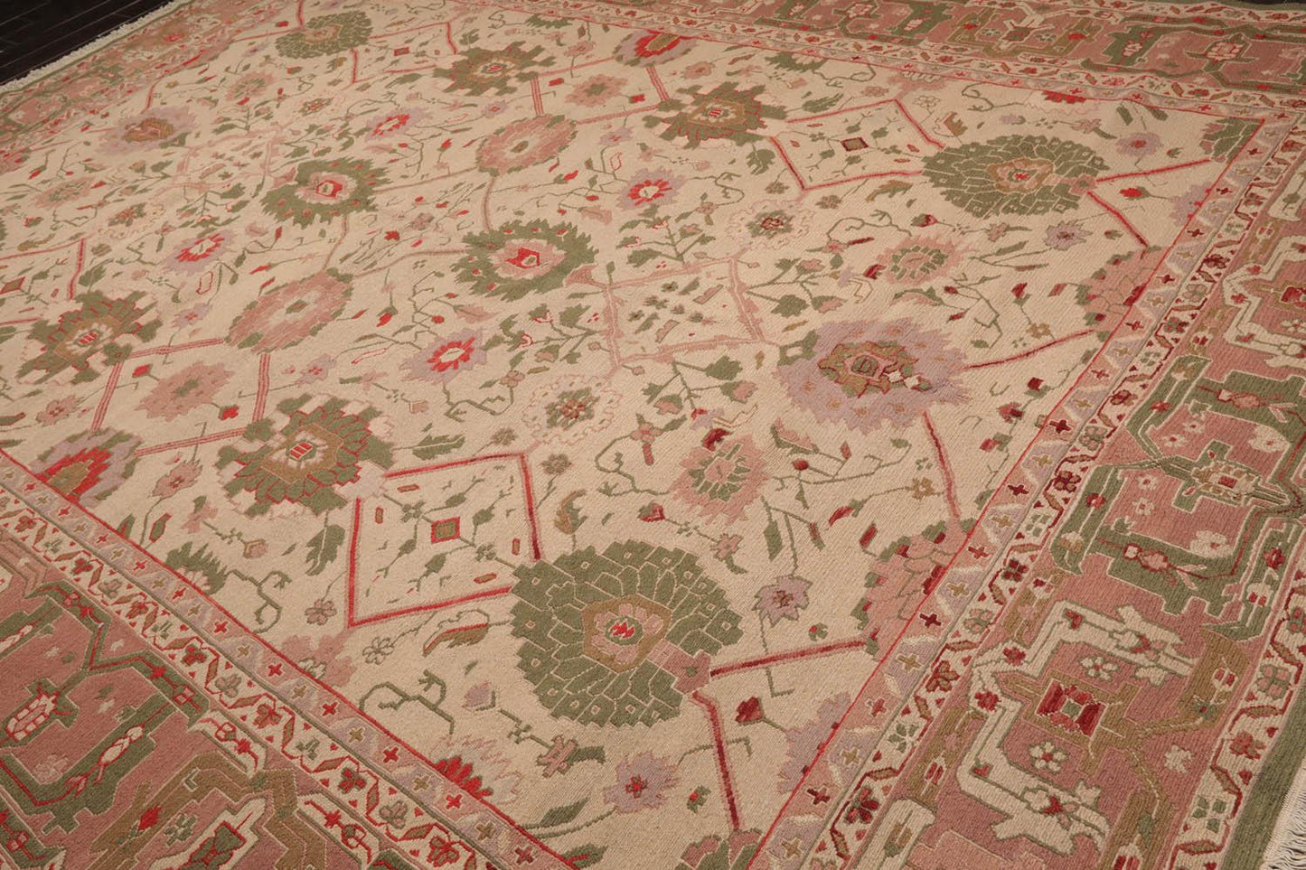 10'3" x 13'9" Hand Knotted 100% Wool Traditional Oriental Area Rug Beige-3