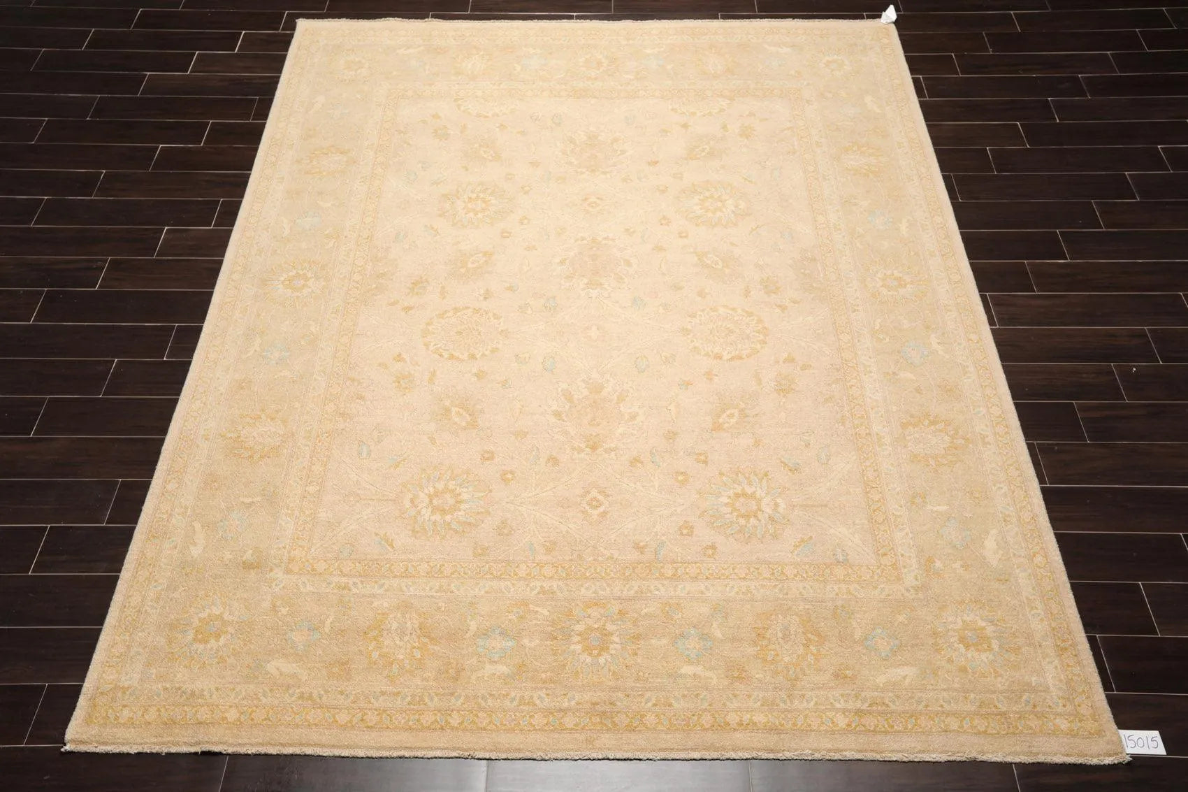 8' x 9'11'' Hand Knotted Muted 100% Wool Peshawar Design Area Rug Beige-1