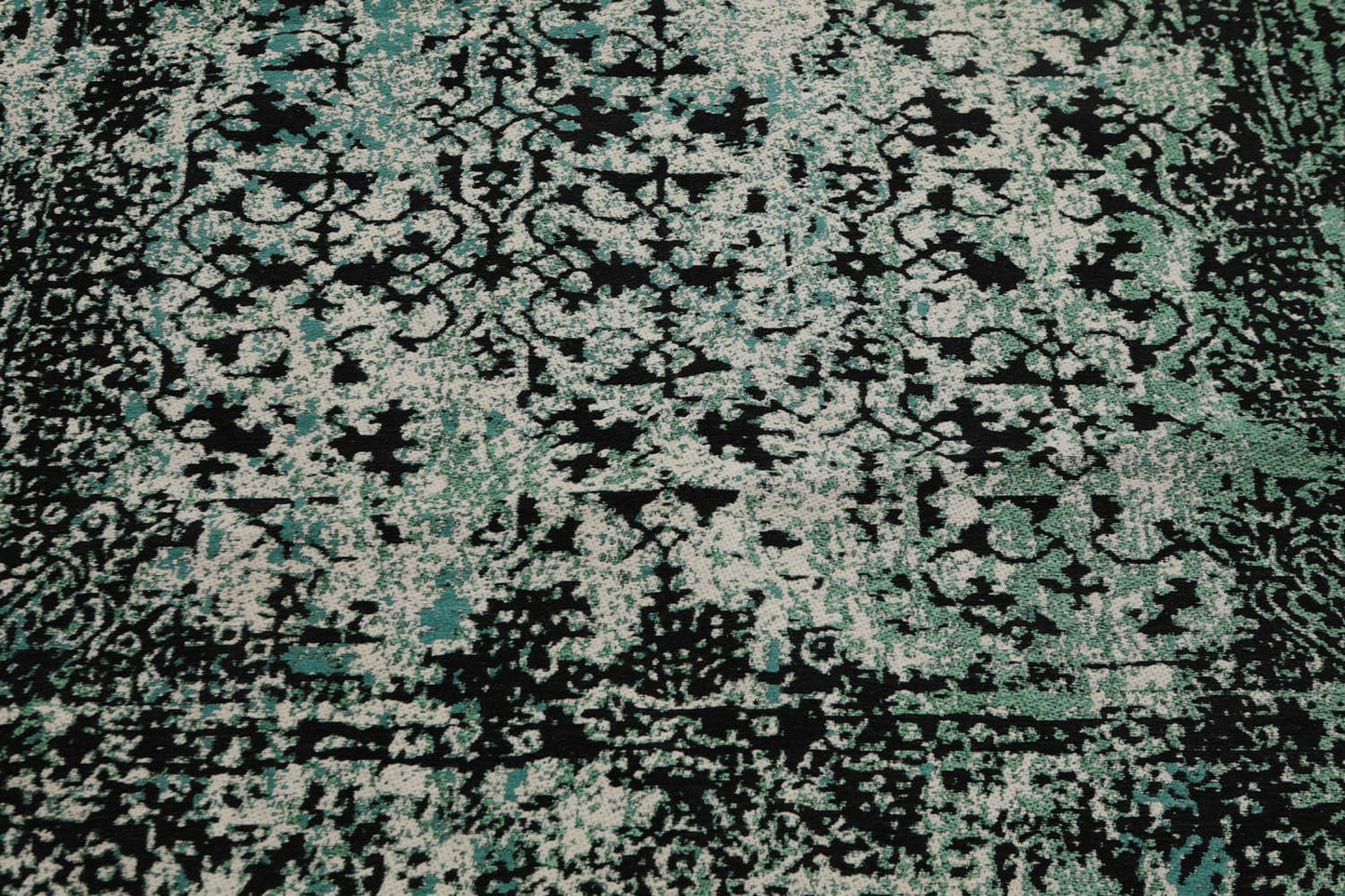5'2" x 7'4" Handmade Erased Pattern Flatweave Area Rug Contemporary Aqua-3
