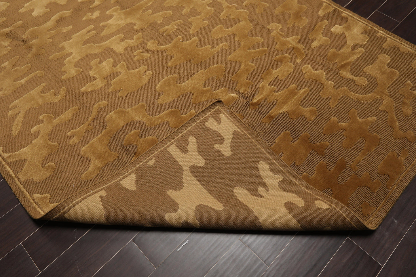 6'3" x 9' Hand Knotted Loop & Cut Pile Wool Tibetan Oriental Area Rug Brown-4