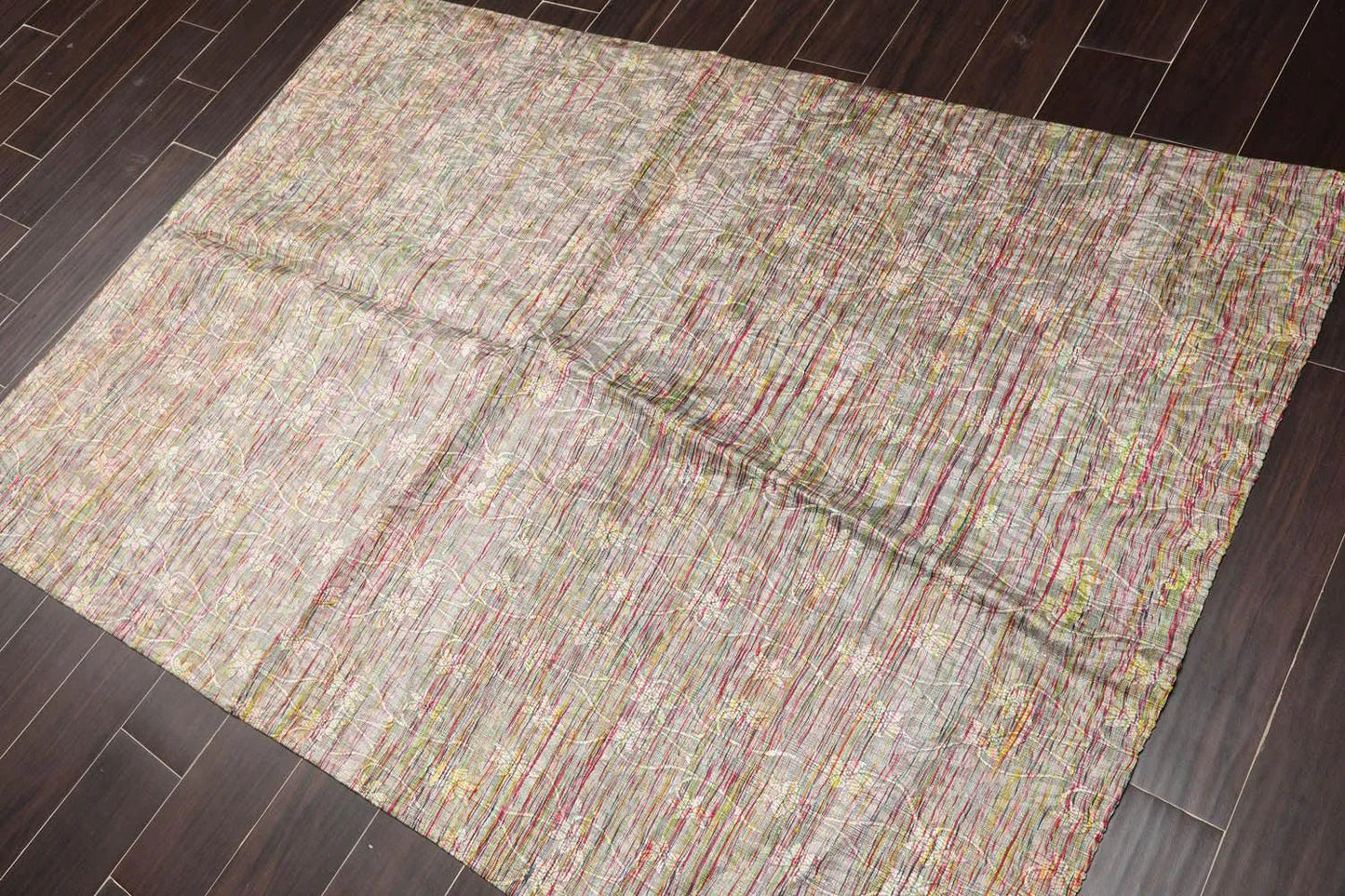 4x6 Brown, Beige Hand Woven 100% Viscose Traditional Oriental Area Rug-0